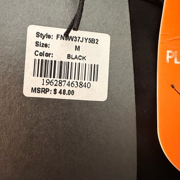 Free Planet Black White Skeleton Hand Print Button Down Short Sleeve Shirt NWT - Picture 5 of 7